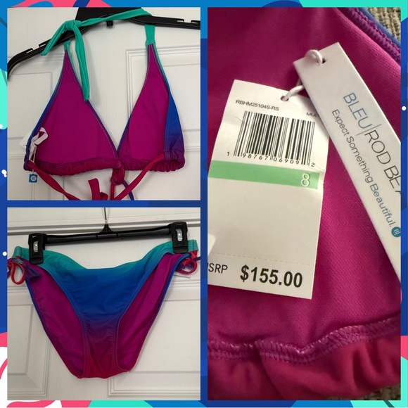 Bleu Rod Beattie Other - Bleu Rod Beattie Fuchsia and Teal Bikini